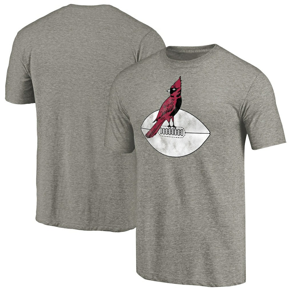 Arizona Cardinals Throwback Logo Tri-Blend T-Shirt Ash