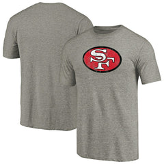 San Francisco 49ers Throwback Logo Tri-Blend T-Shirt Ash