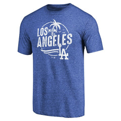 Los Angeles Dodgers Hometown Collection LA Palms Tri-Blend T-Shirt - Royal T-shirts