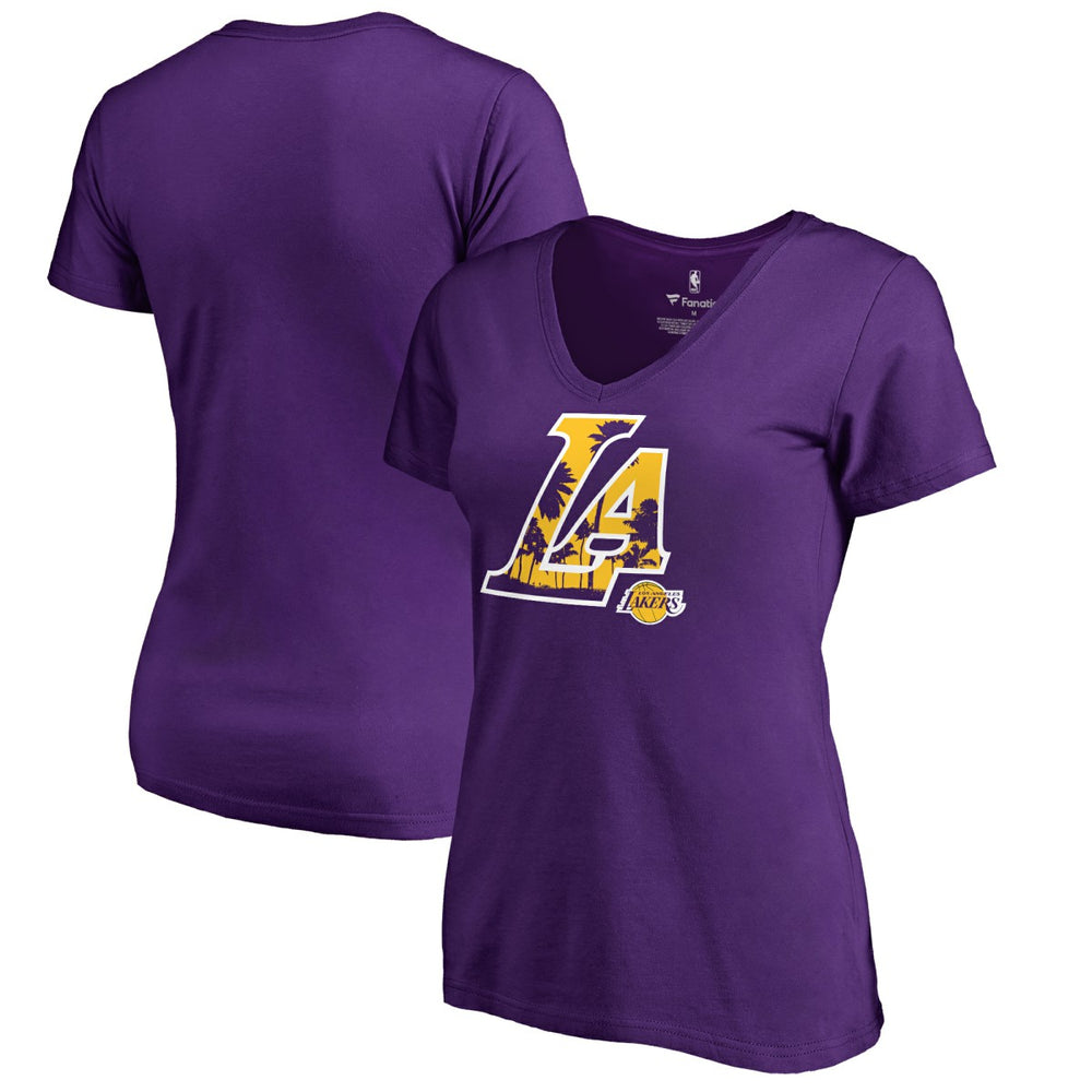 Los Angeles Lakers Women's Sunset Blvd Hometown Collection T-Shirt Purple
