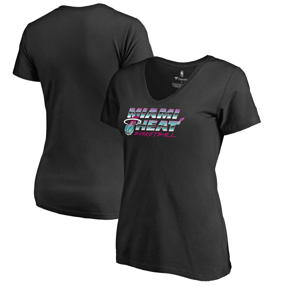 Miami Heat Women's Miami Nights Hometown Collection T-Shirt Black