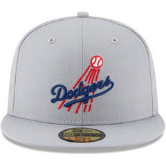 Los Angeles Dodgers New Era Cooperstown Collection Wool 59FIFTY Fitted Hat - Gray Hats