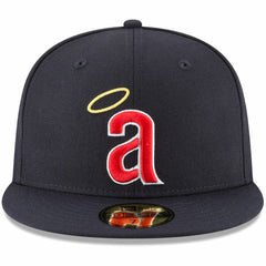 California Angels New Era Cooperstown Collection Wool 59FIFTY Fitted Hat - Navy Hats