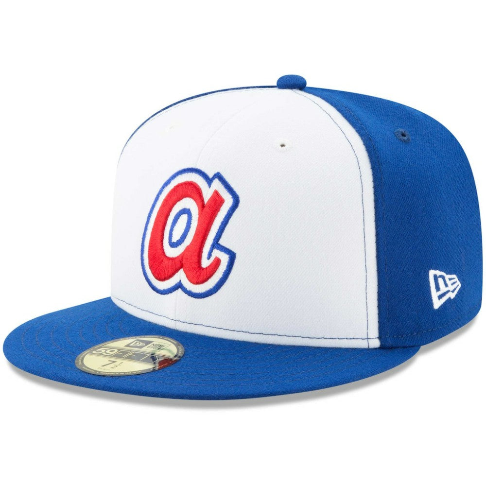 New Era Atlanta Braves Cooperstown Collection 59FIFTY Fitted Hat - White/Royal Hats