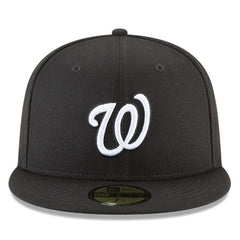 Washington Nationals New Era 59FIFTY Fitted Hat - Black Hats