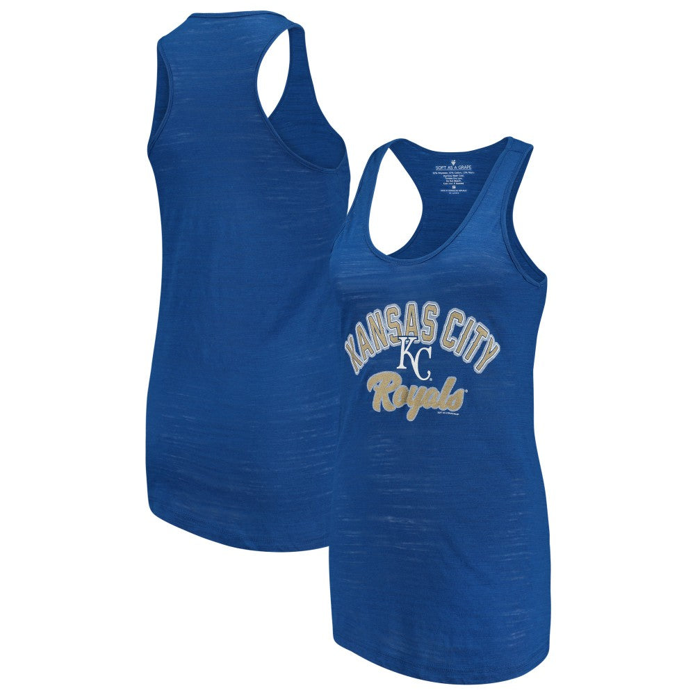 Kansas City Royals Soft as a Grape Women's Multicount Racerback Tank Top - Royal Tanks