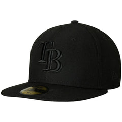 Tampa Bay Rays New Era Primary Logo Basic 59FIFTY Fitted Hat - Black Hats