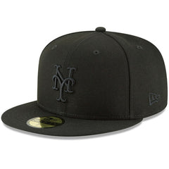 New York Mets New Era Primary Logo Basic 59FIFTY Fitted Hat - Black Hats