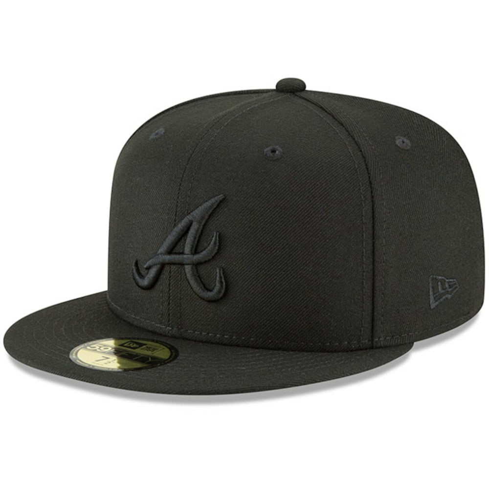 Atlanta Braves New Era Primary Logo Basic 59FIFTY Fitted Hat - Black Hats