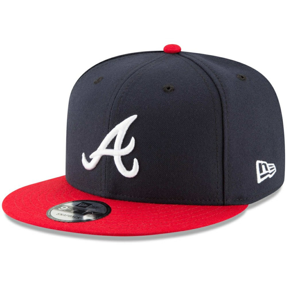 Atlanta Braves New Era Team Color 9FIFTY Snapback Hat - Navy/Red Hats