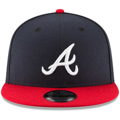 Atlanta Braves New Era Team Color 9FIFTY Snapback Hat - Navy/Red Hats