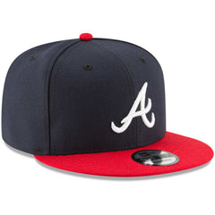 Atlanta Braves New Era Team Color 9FIFTY Snapback Hat - Navy/Red Hats