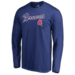 Atlanta Braves Cooperstown Collection Wahconah Long Sleeve T-Shirt - Royal T-shirts