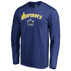 Seattle Mariners Cooperstown Collection Wahconah Long Sleeve T-Shirt - Royal T-shirts