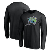 Tampa Bay Rays Cooperstown Collection Wahconah Long Sleeve T-Shirt - Black T-shirts