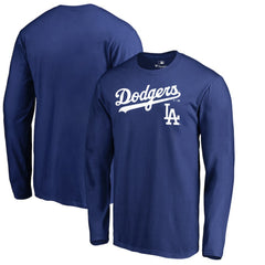 Los Angeles Dodgers Team Lockup Long Sleeve T-Shirt - Royal T-shirts