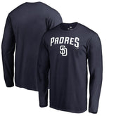San Diego Padres Team Lockup Long Sleeve T-Shirt - Navy T-shirts