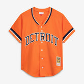 MLB Kirk Gibson Detroit Tigers Mitchell & Ness Cooperstown Collection Mesh Batting Practice Button-Up Jersey - Orange