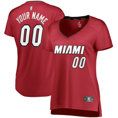 NBA Miami Heat Women's Fast Break Replica Custom Jersey Wine - Statement Edition