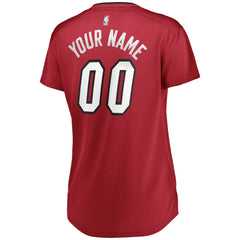 NBA Miami Heat Women's Fast Break Replica Custom Jersey Wine - Statement Edition