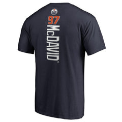 NHL Connor McDavid Edmonton Oilers Backer Name & Number T-Shirt - Navy