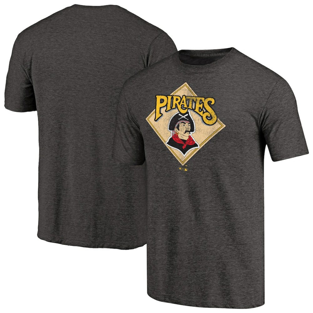 Pittsburgh Pirates Hometown Collection Retro Logo T-Shirt - Black T-shirts