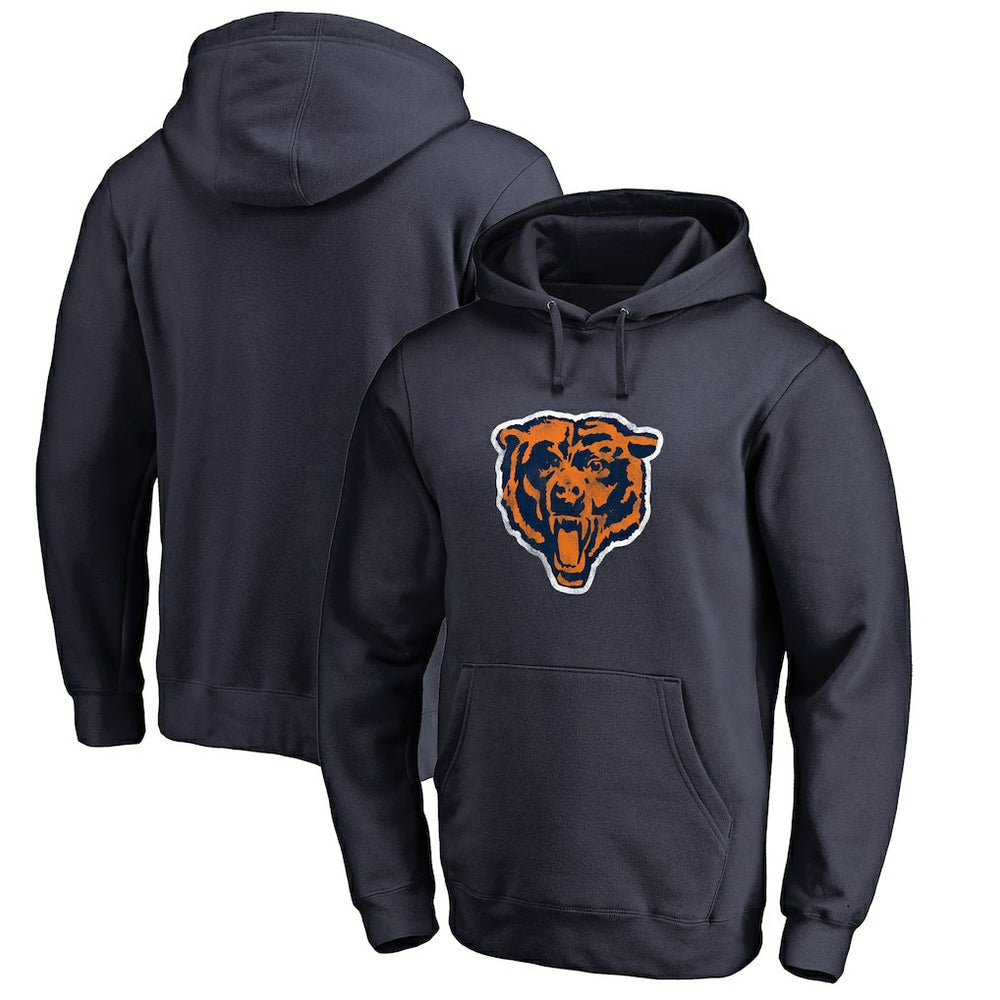 Chicago Bears Throwback Logo Pullover Hoodie Navy