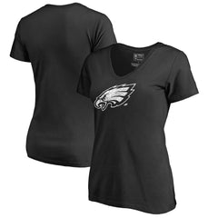 Philadelphia Eagles Women's Hometown Collection On The Map V-Neck T-Shirt Black