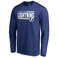 NHL Tampa Bay Lightning Iconic Collection On Side Stripe Long Sleeve T-Shirt - Blue