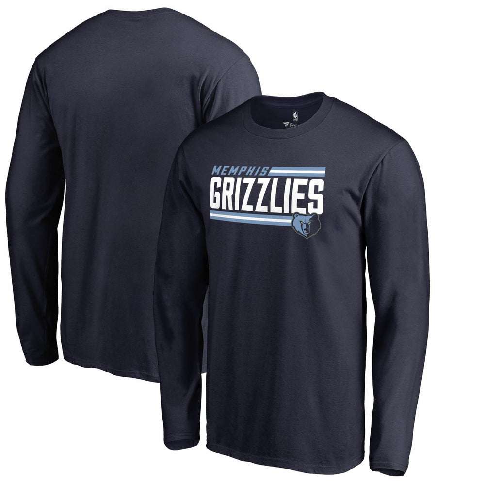 Memphis Grizzlies Onside Stripe Long Sleeve T-Shirt Navy