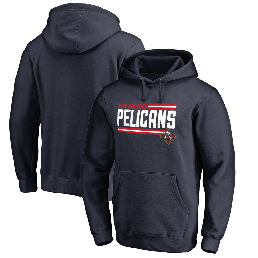 New Orleans Pelicans Onside Stripe Pullover Hoodie Navy