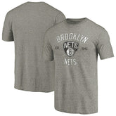 Brooklyn Nets Team Heritage Tri-Blend T-Shirt Gray