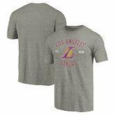 Los Angeles Lakers Team Heritage Tri-Blend T-Shirt Gray