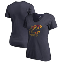 Cleveland Cavaliers Women's X-Ray Slim Fit V-Neck T-Shirt Navy