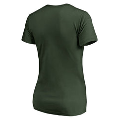 Milwaukee Bucks Women's X-Ray Slim Fit V-Neck T-Shirt Green