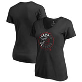 Toronto Raptors Women's X-Ray Slim Fit V-Neck T-Shirt Black