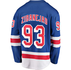 NHL Mika Zibanejad New York Rangers Fanatics Home Breakaway Player Jersey - Blue