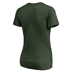 Green Bay Packers Women's X-Ray Slim Fit V-Neck T-Shirt Green