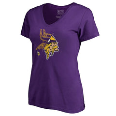 Minnesota Vikings Women's X-Ray Slim Fit V-Neck T-Shirt Purple