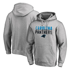 Carolina Panthers Iconic Collection Fade Out Pullover Hoodie Ash