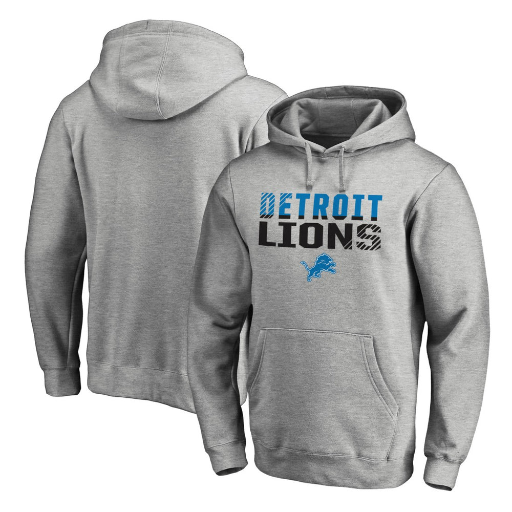 Detroit Lions Iconic Collection Fade Out Pullover Hoodie Ash