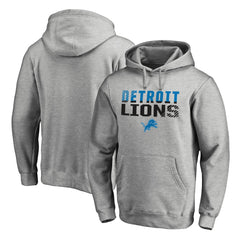 Detroit Lions Iconic Collection Fade Out Pullover Hoodie Ash