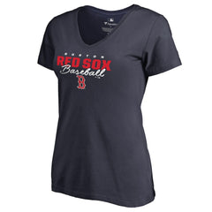 Boston Red Sox Women's Script Assist V-Neck T-Shirt - Navy T-shirts