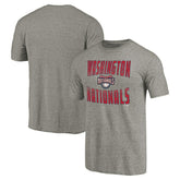 Washington Nationals Cooperstown Collection Antique Stack Tri-Blend T-Shirt - Gray T-shirts