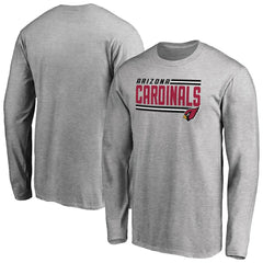 Arizona Cardinals Iconic Collection On Side Stripe Long Sleeve T-Shirt Ash