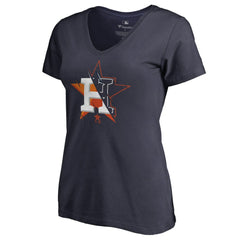 Houston Astros Women's X-Ray V-Neck T-Shirt - Navy T-shirts