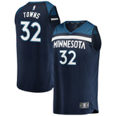 Karl-Anthony Towns Minnesota Timberwolves Fast Break Replica Player Jersey Navy Icon Edition