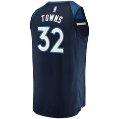 Karl-Anthony Towns Minnesota Timberwolves Fast Break Replica Player Jersey Navy Icon Edition
