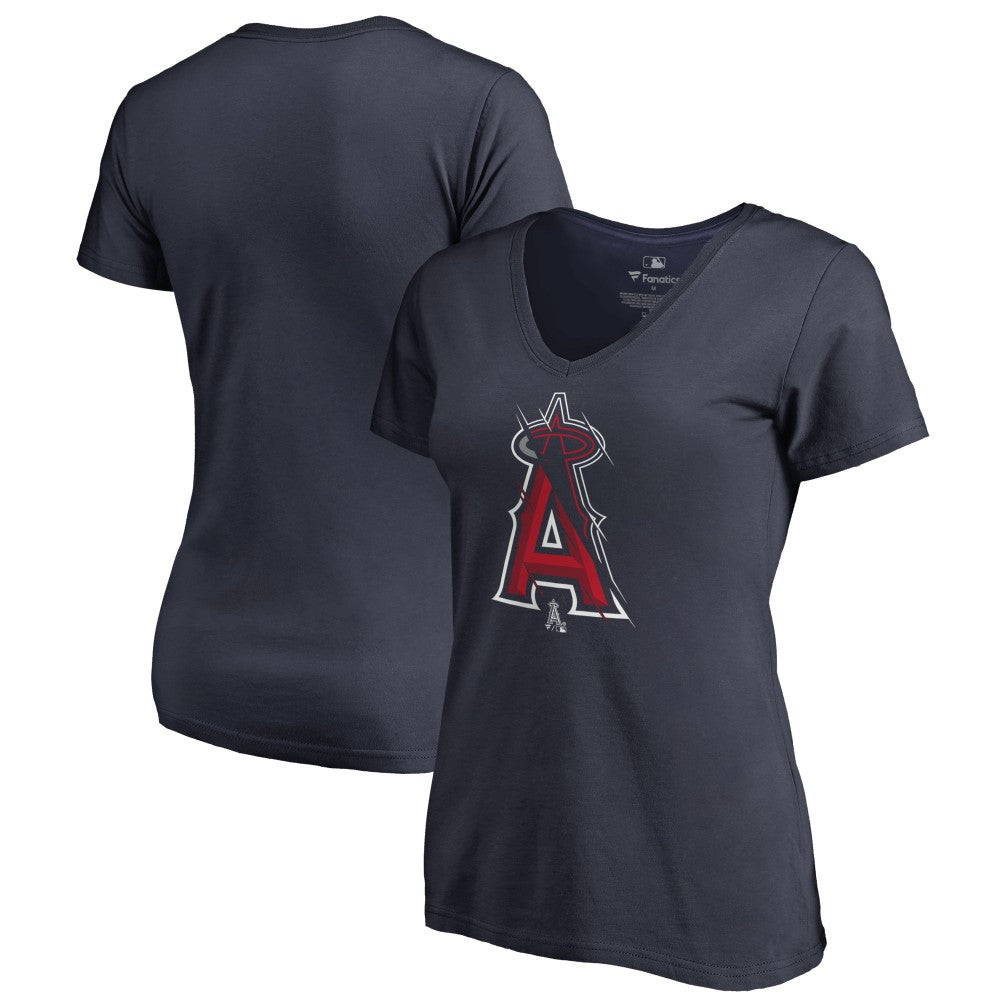 Los Angeles Angels Women's X-Ray V-Neck T-Shirt - Navy T-shirts
