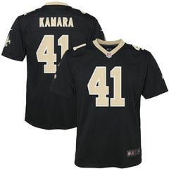 NFL Alvin Kamara New Orleans Saints Youth Game Jersey - Black